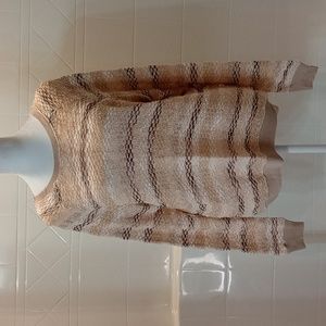 American Eagle Women's Beige Shimmer Knit Sweater